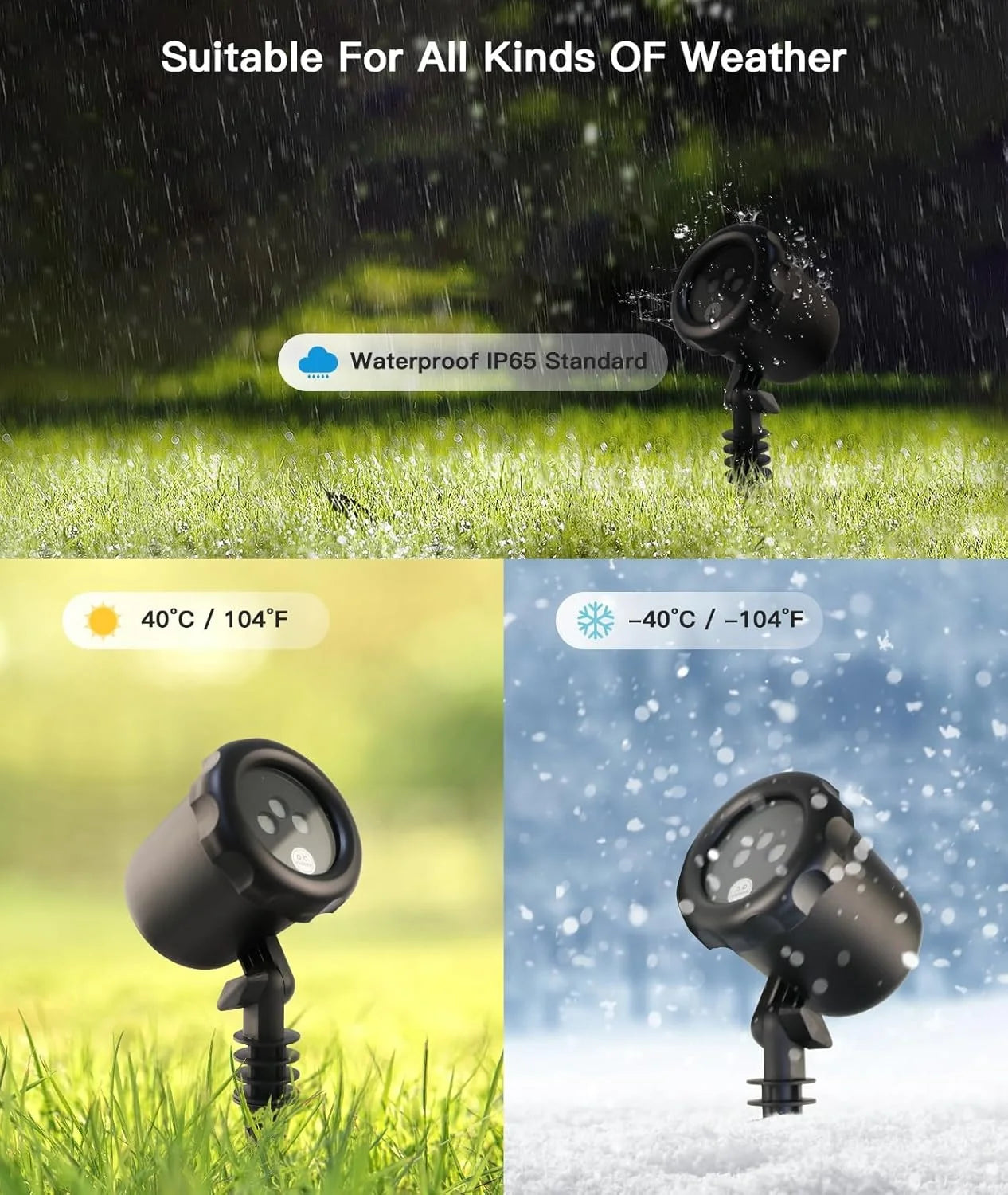 Outdoor Waterproof LED Laser Light Projector Remote Control Garden Lamp