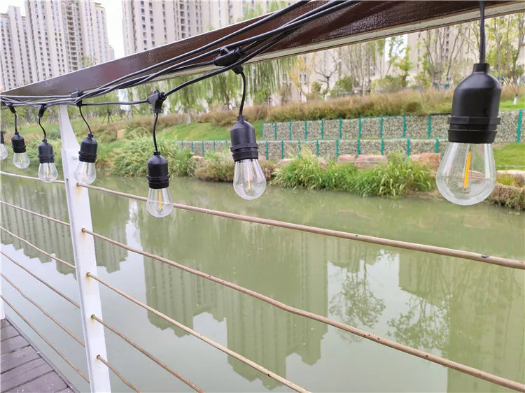 Outdoor Weatherproof LED String Lights Edison Bulbs Patio Fairy Lamp