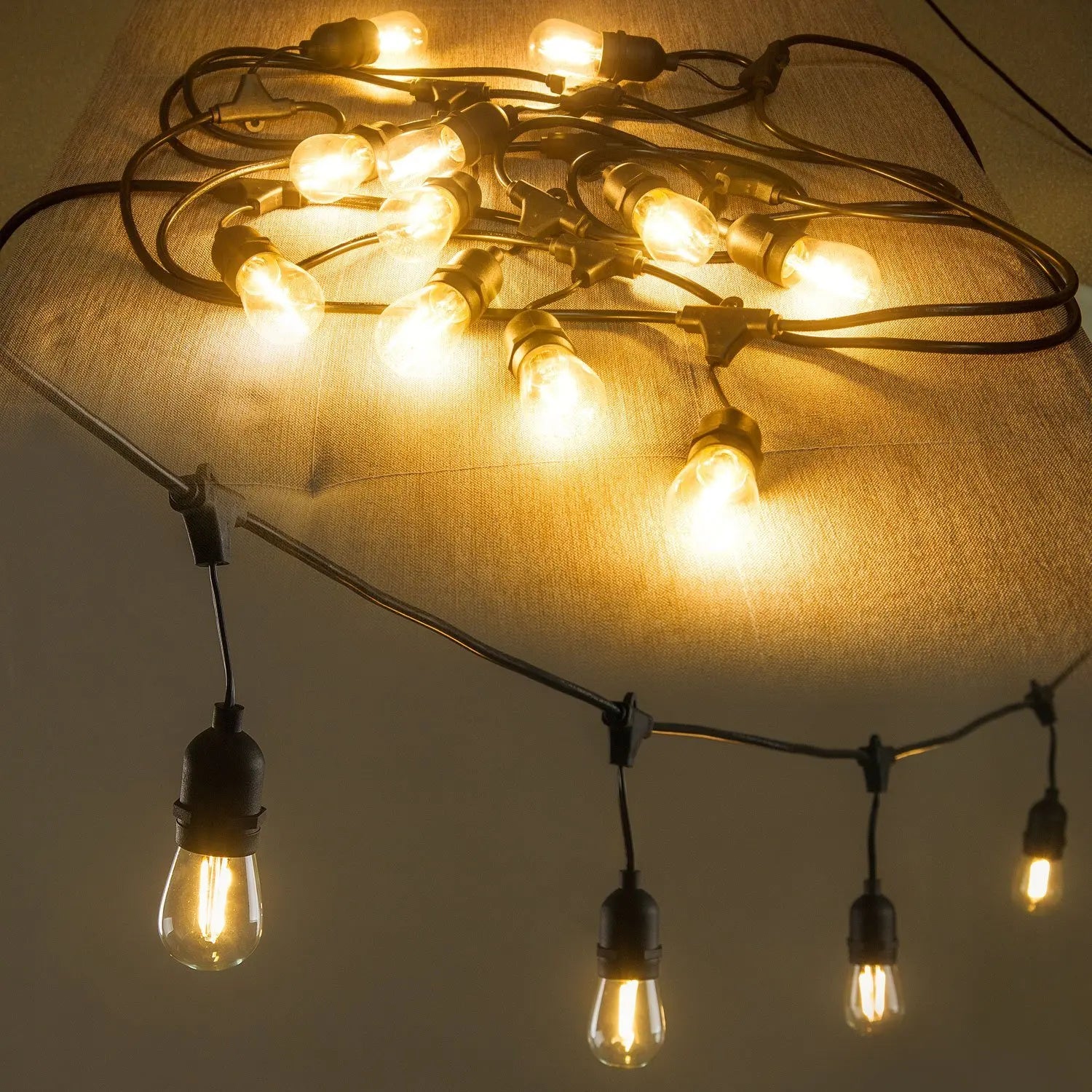 Outdoor Weatherproof LED String Lights Edison Bulbs Patio Fairy Lamp