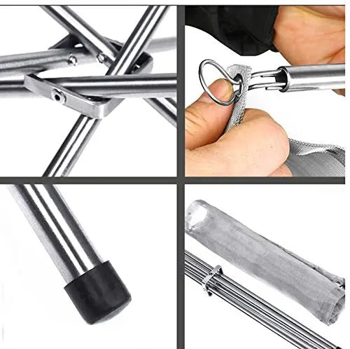 Portable Camping Fire Pit Stainless Steel Mesh Foldable Wood Stove Stand
