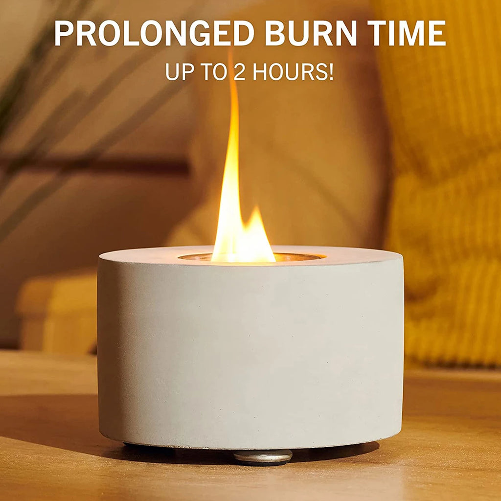 Outdoor Round Concrete Tabletop Fire Pit Bowl Portable Gathering Heater