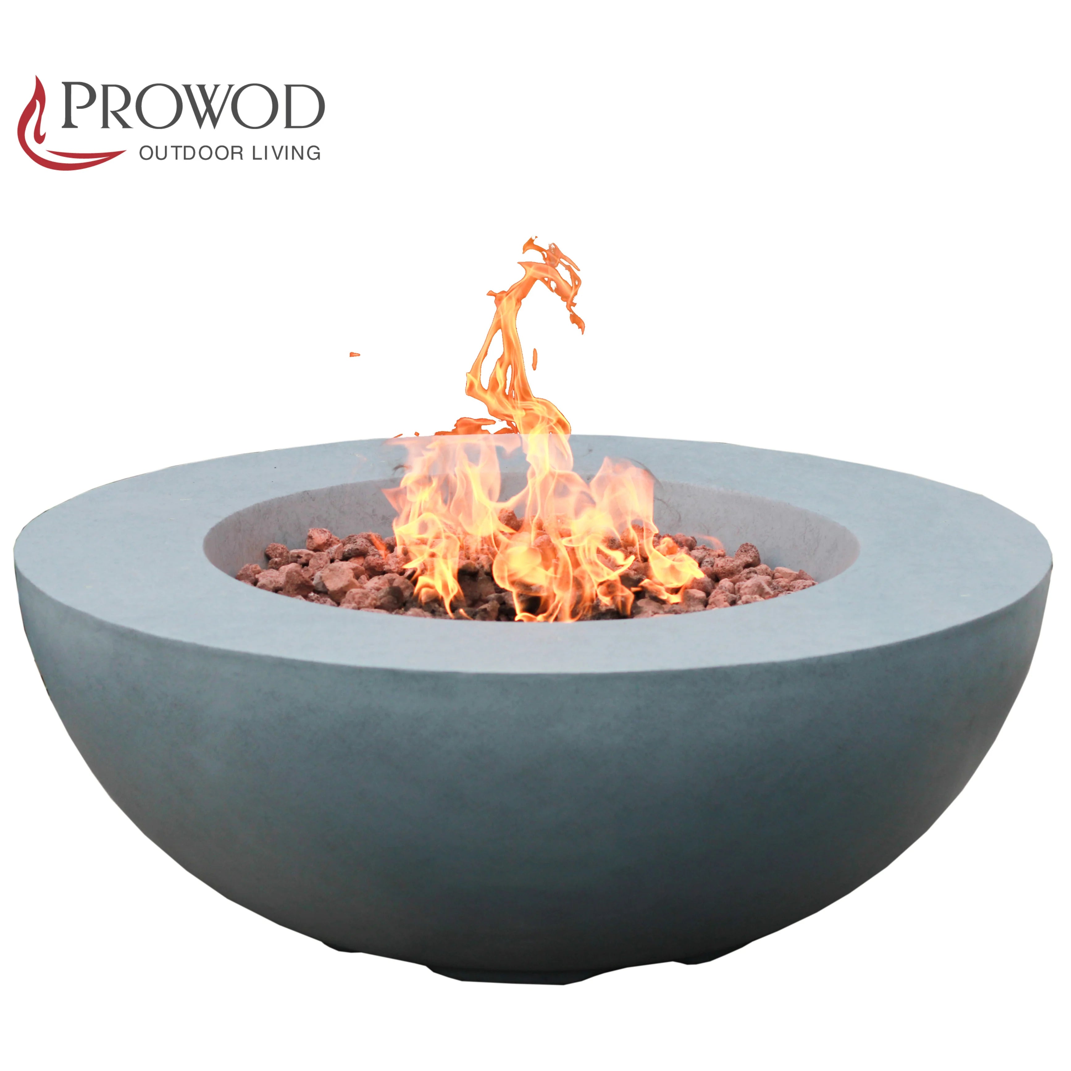 Outdoor Round Concrete Gas Fire Pit Table Bowl