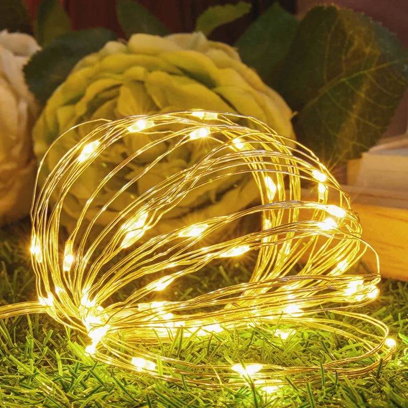 Outdoor USB String Lights Waterproof LED Fairy Lamp Patio Decor