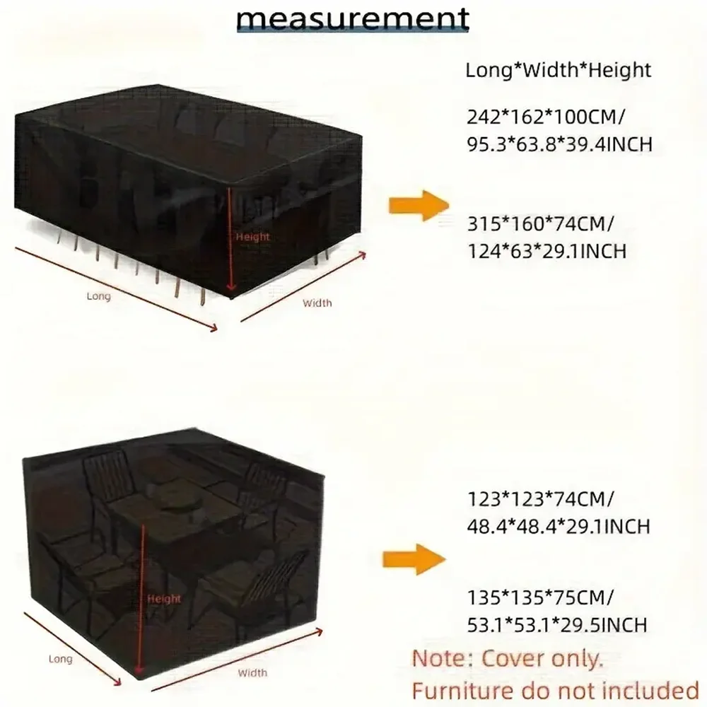 Waterproof Outdoor Garden Furniture Cover Dustproof Table Chair Protector