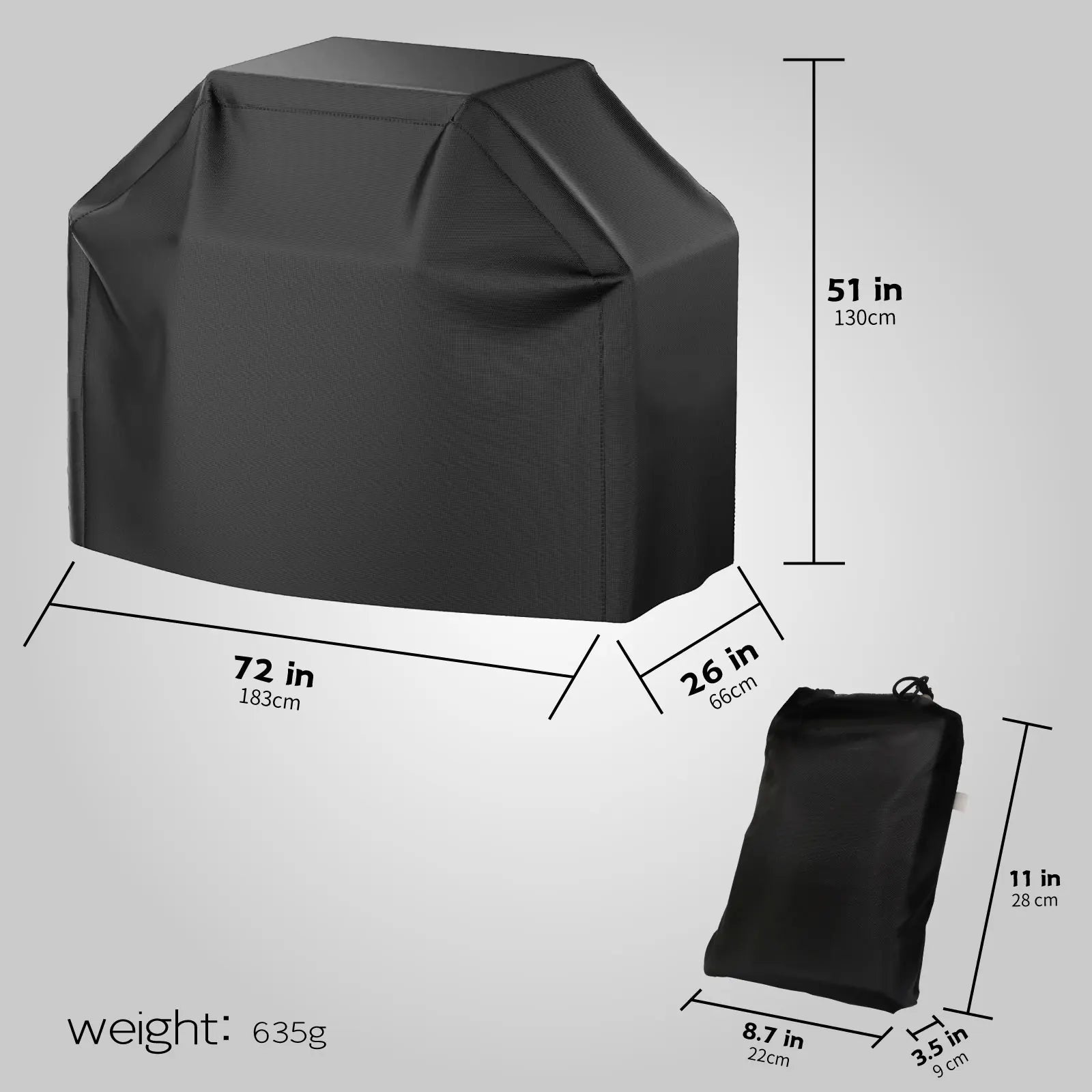 Heavy Duty Waterproof Barbecue Gas Grill Cover Dustproof Outdoor Protector