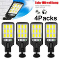 Solar motion sensor LED wall light with integrated solar panel