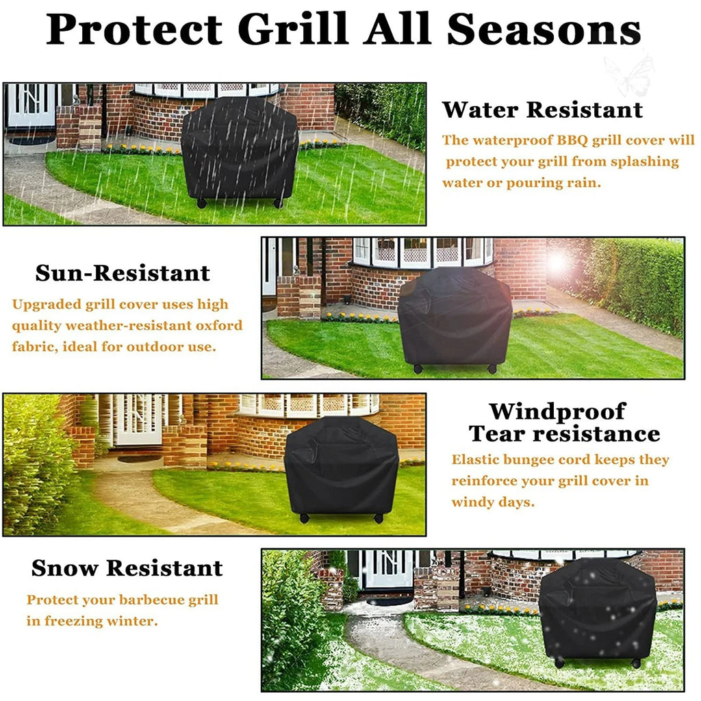 Heavy Duty Waterproof Barbecue Gas Grill Cover Dustproof Outdoor Protector