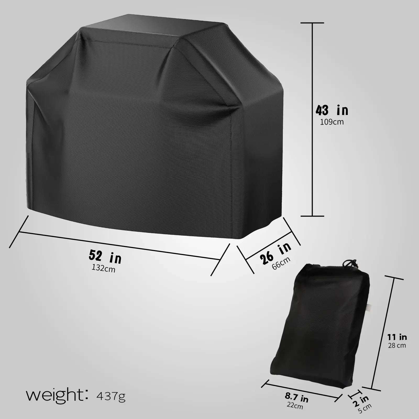 Heavy Duty Waterproof Barbecue Gas Grill Cover Dustproof Outdoor Protector